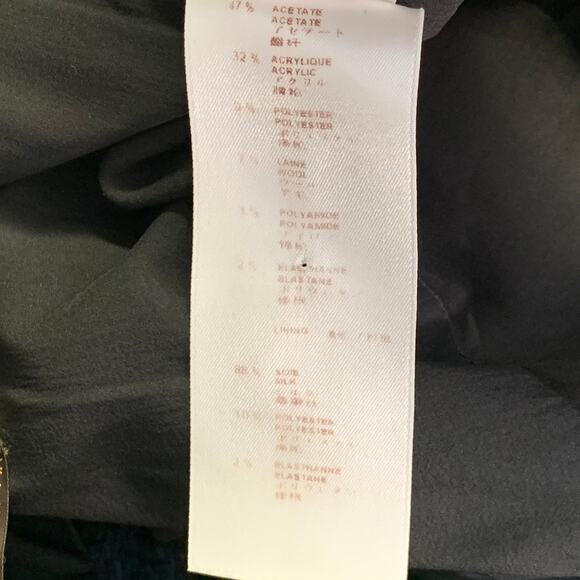 LOUIS VUITTON Size 8 Black Midnight Blue Acetate Blend Sleeveless Cocktail Dress - Picture 10 of 10